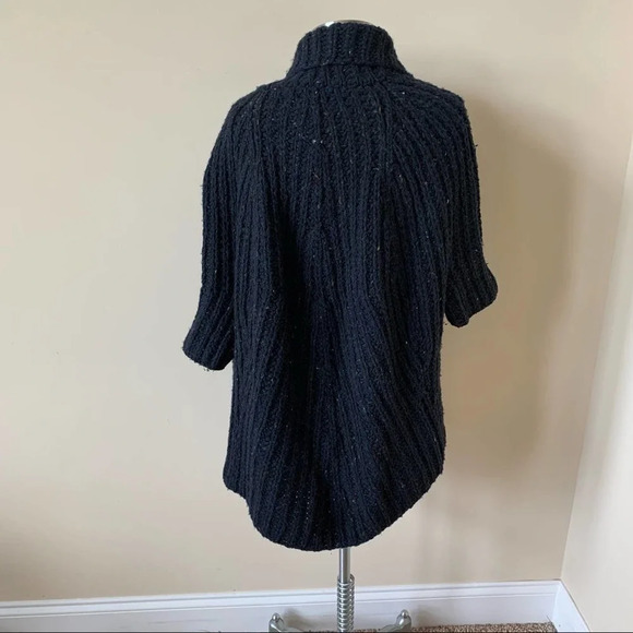 Theory Chunky Wool Cashmere Cardigan BinC Size Small Petite Blue - Picture 3 of 7